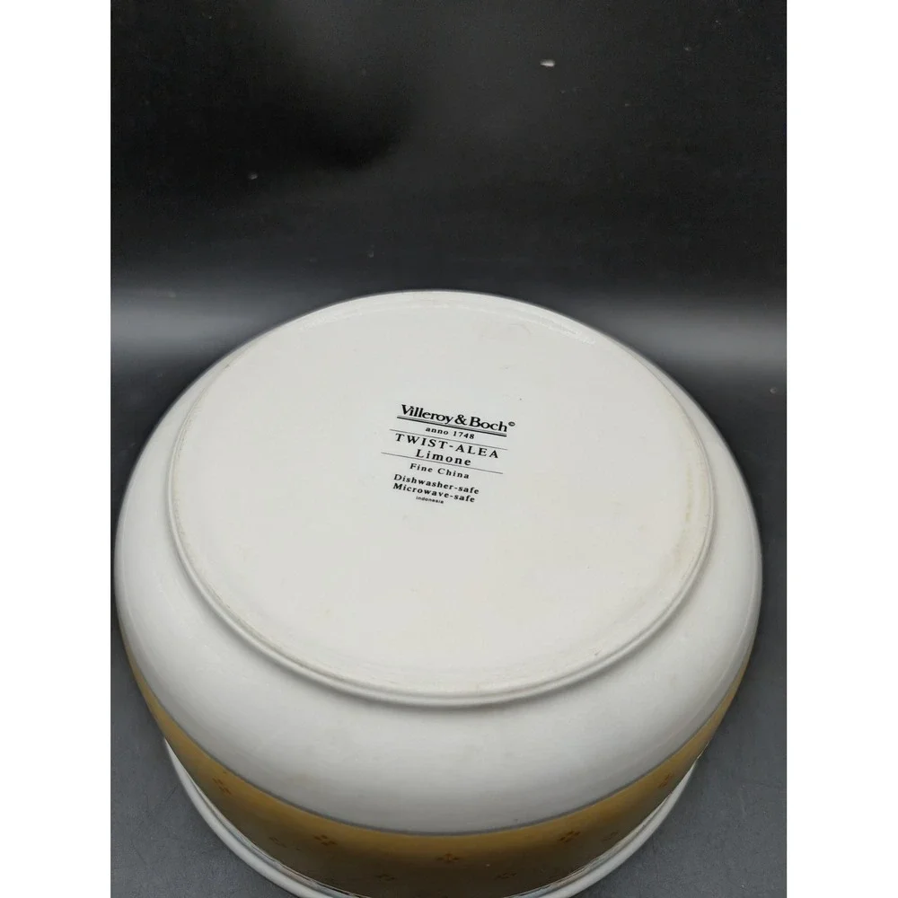 Villeroy & Boch Twist Alea Limone Fine China Serving Bowl Yellow Mosaic 8